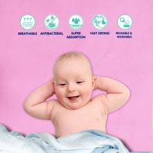 1st Step Supa - Dry Extra Absorbent Dry Sheet/Bed Protector/Mattress Protector (Pink, Medium (100 * 70 cm))