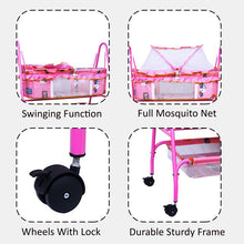 1st Step Cradle With Swing And Mosquito Net - Pink