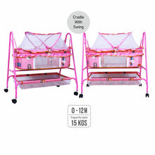 1st Step Cradle With Swing And Mosquito Net - Pink