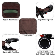 1st Step Cloudie Baby Pram Cum Rocker 2 in 1 Rocking Baby Stroller and Pram-Brown