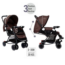1st Step Cloudie Baby Pram Cum Rocker 2 in 1 Rocking Baby Stroller and Pram-Brown