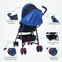 1st Step Jet Stroller/Pram With 5 Point Safety Harness And Adjustable Handles - Navy Blue