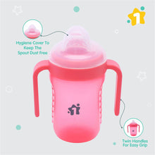 1st Step Matte Collection BPA Free Polypropylene Soft Spout Sipper with Twin Handles for Easy Grip - Pink