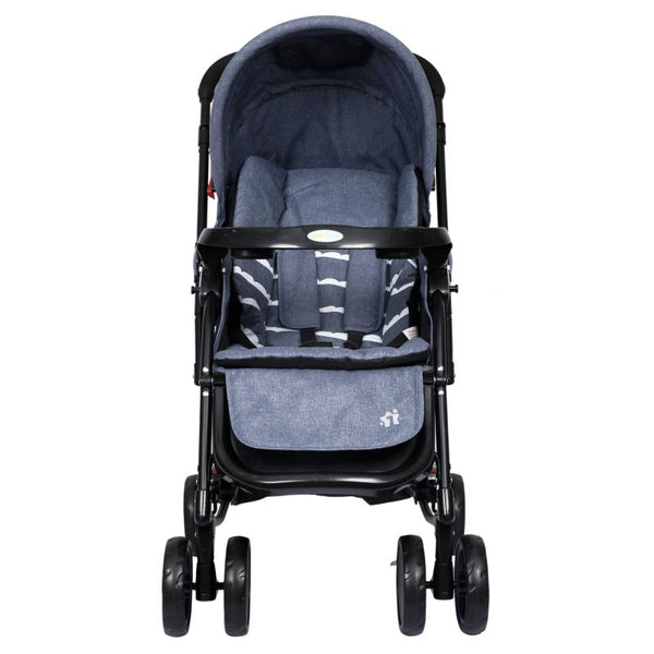1st Step Cloudie Baby Pram Cum Rocker 2 in 1 Rocking Baby Stroller and Pram-Grey