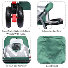 1st Step Yoyo Baby Stroller with 5 Point Safety Harness and Reversible Handlebar Stroller-Green