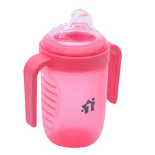 1st Step Matte Collection BPA Free Polypropylene Soft Spout Sipper with Twin Handles for Easy Grip - Pink