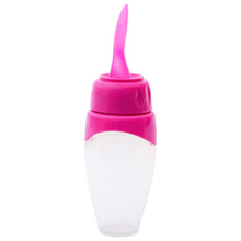 1st Step Non Spill Silicone Soft Squeeze Food Feeder-Pink