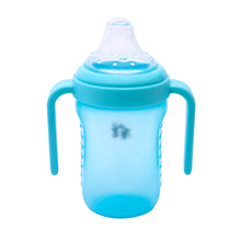 1st Step Matte Collection BPA Free Polypropylene Soft Spout Sipper with Twin Handles for Easy Grip - Blue