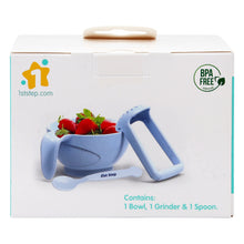 1st Step Portable Grinding Feeding Masher/Serving Bowl for Baby Food Preparation with Spoon - Pink