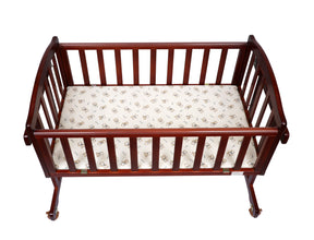 1st Step Wooden Cradle with Detachable Mosquito Net, Swing with Swing Lock and Wheels with Lock…