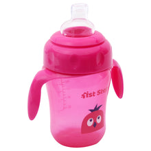 1st Step 210ml Birdie BPA Free Non-SpiII Interchangeable Sipper / Sippy Cup with Soft Silicone Spout And Straw-Pink