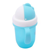 1st Step Matte Collection BPA Free Polypropylene Soft Straw Sipper with Twin Handles for Easy Grip - Blue