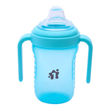 1st Step Matte Collection BPA Free Polypropylene Soft Spout Sipper with Twin Handles for Easy Grip - Blue