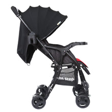 1st Step Caramel Baby Pram Cum Stroller with 5 Point Safety Harness/Infinitely Reclining and Cushioned Seat/Reversible Handle/Front Swivel Wheels - Red