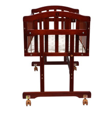 1st Step Wooden Cradle with Detachable Mosquito Net, Swing with Swing Lock and Wheels with Lock…