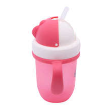 1st Step Matte Collection BPA Free Polypropylene Soft Straw Sipper with Twin Handles for Easy Grip - Pink