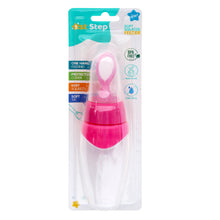 1st Step Non Spill Silicone Soft Squeeze Food Feeder-Pink