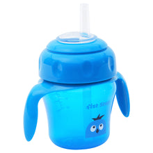 1st Step 150ml Birdie BPA Free Non-SpiII Interchangeable Sipper / Sippy Cup with Soft Silicone Spout And Straw-Blue