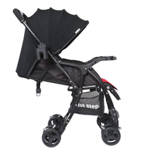 1st Step Caramel Baby Pram Cum Stroller with 5 Point Safety Harness/Infinitely Reclining and Cushioned Seat/Reversible Handle/Front Swivel Wheels - Red