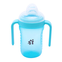 1st Step Matte Collection BPA Free Polypropylene Soft Spout Sipper with Twin Handles for Easy Grip - Blue