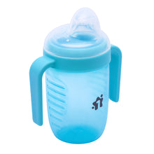 1st Step Matte Collection BPA Free Polypropylene Soft Spout Sipper with Twin Handles for Easy Grip - Blue