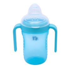 1st Step Matte Collection BPA Free Polypropylene Soft Spout Sipper with Twin Handles for Easy Grip - Blue