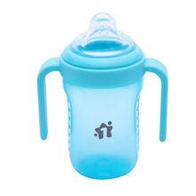 1st Step Matte Collection BPA Free Polypropylene Soft Spout Sipper with Twin Handles for Easy Grip - Blue