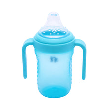 1st Step Matte Collection BPA Free Polypropylene Soft Spout Sipper with Twin Handles for Easy Grip - Blue