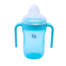 1st Step Matte Collection BPA Free Polypropylene Soft Spout Sipper with Twin Handles for Easy Grip - Blue