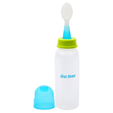 1st Step BPA Free Polypropylene Easy Squeeze Cereal Feeder with Spoon (Blue, 260 ml)
