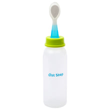 1st Step BPA Free Polypropylene Easy Squeeze Cereal Feeder with Spoon (Blue, 260 ml)