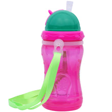 Spill Proof BPA Free Polypropylene Baby Straw Sipper With Strap