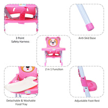1st Step Convertible High Chair Cum Booster Seat-Pink