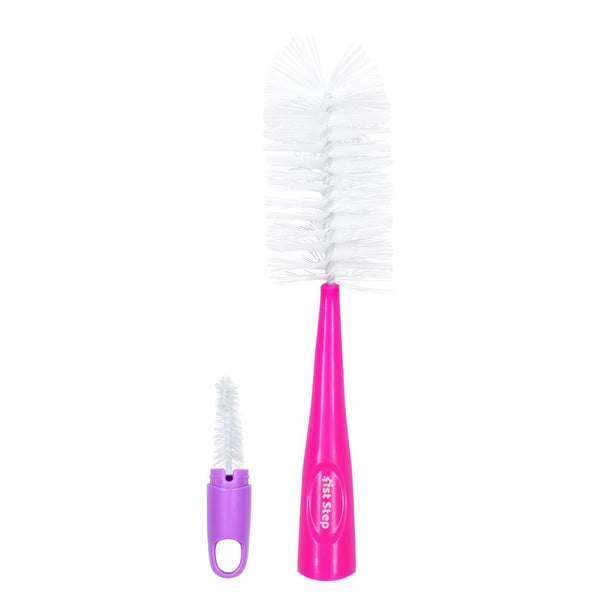 1st Step Bottle and Nipple Cleaning Brush with Nylon bristles for Easy Cleaning (Pink)