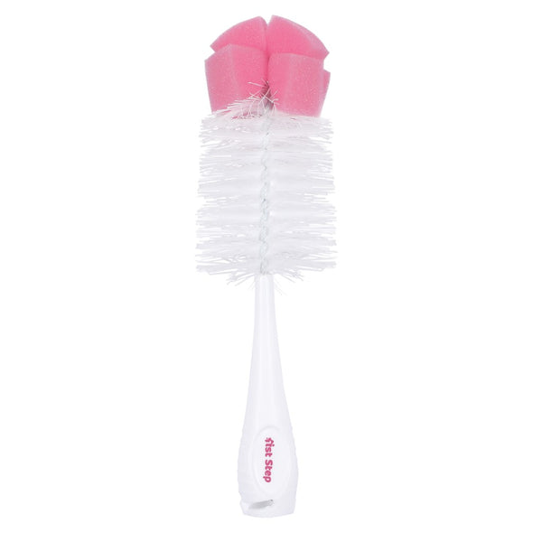 1st Step BPA Free Bottle And Nipple Cleaning Brush With Suction Base-Pink