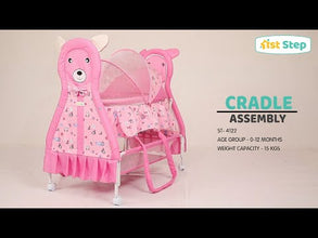 1st Step Cradle With Swing, Mosquito Net And Storage Basket-Blue